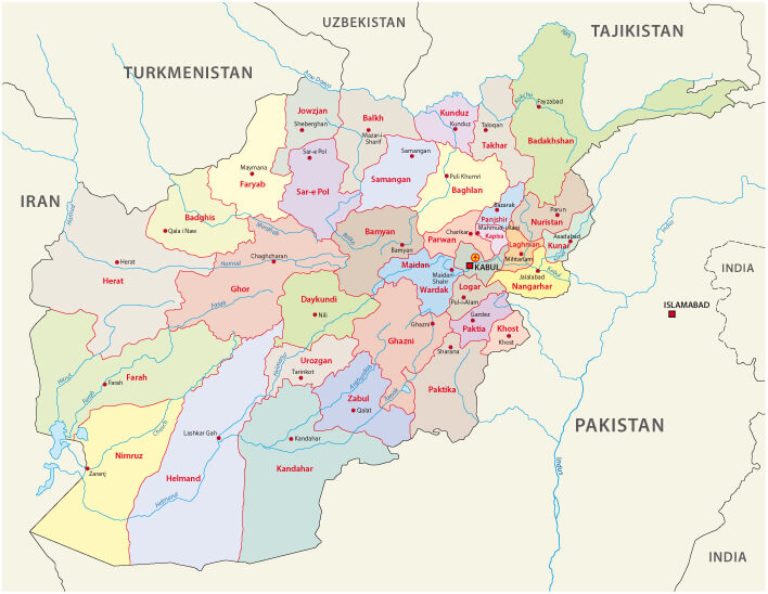 Afghanistan Political Map